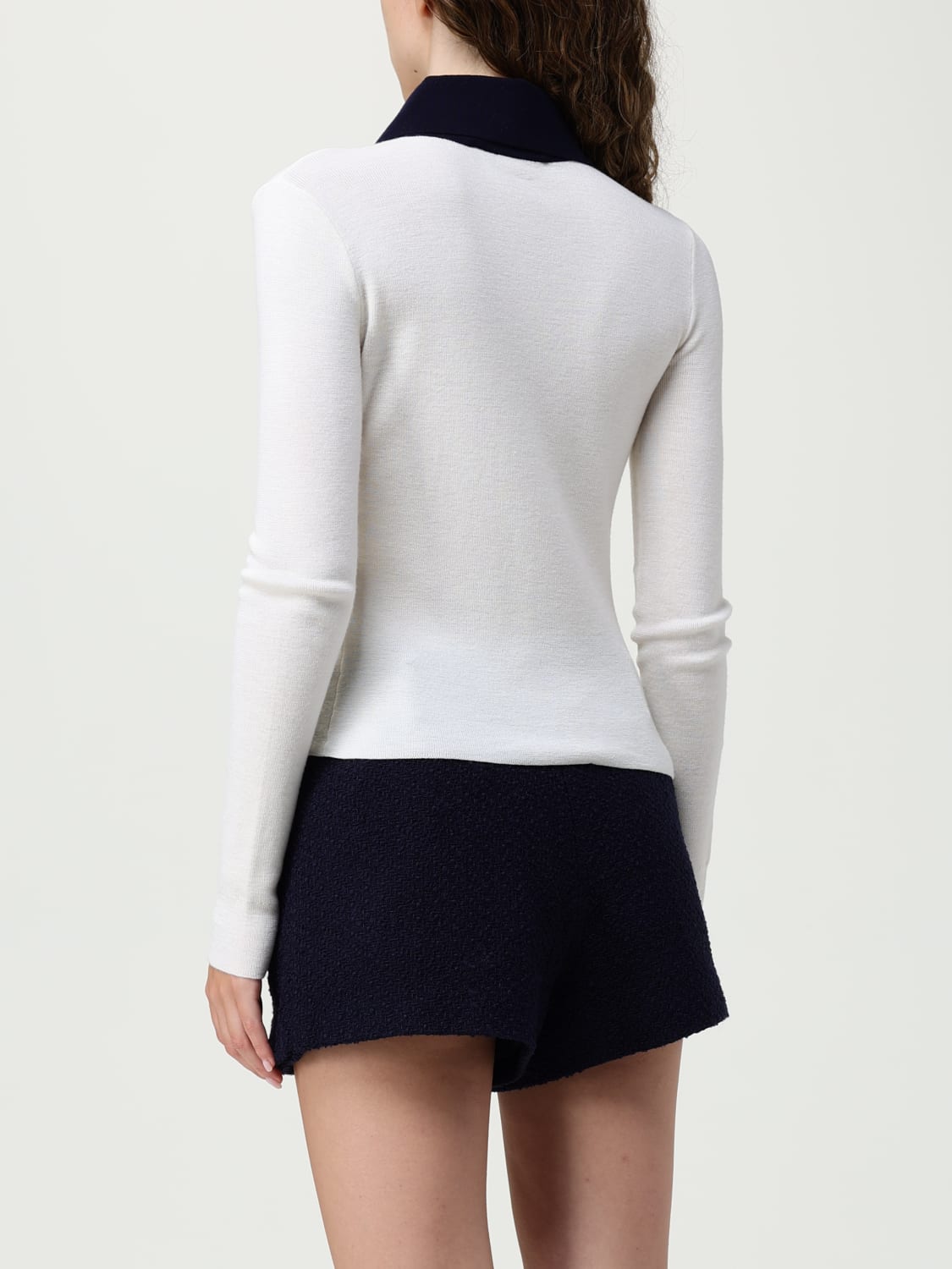 SELF-PORTRAIT POLO: Jersey mujer Self-portrait, Blanco - Img 3