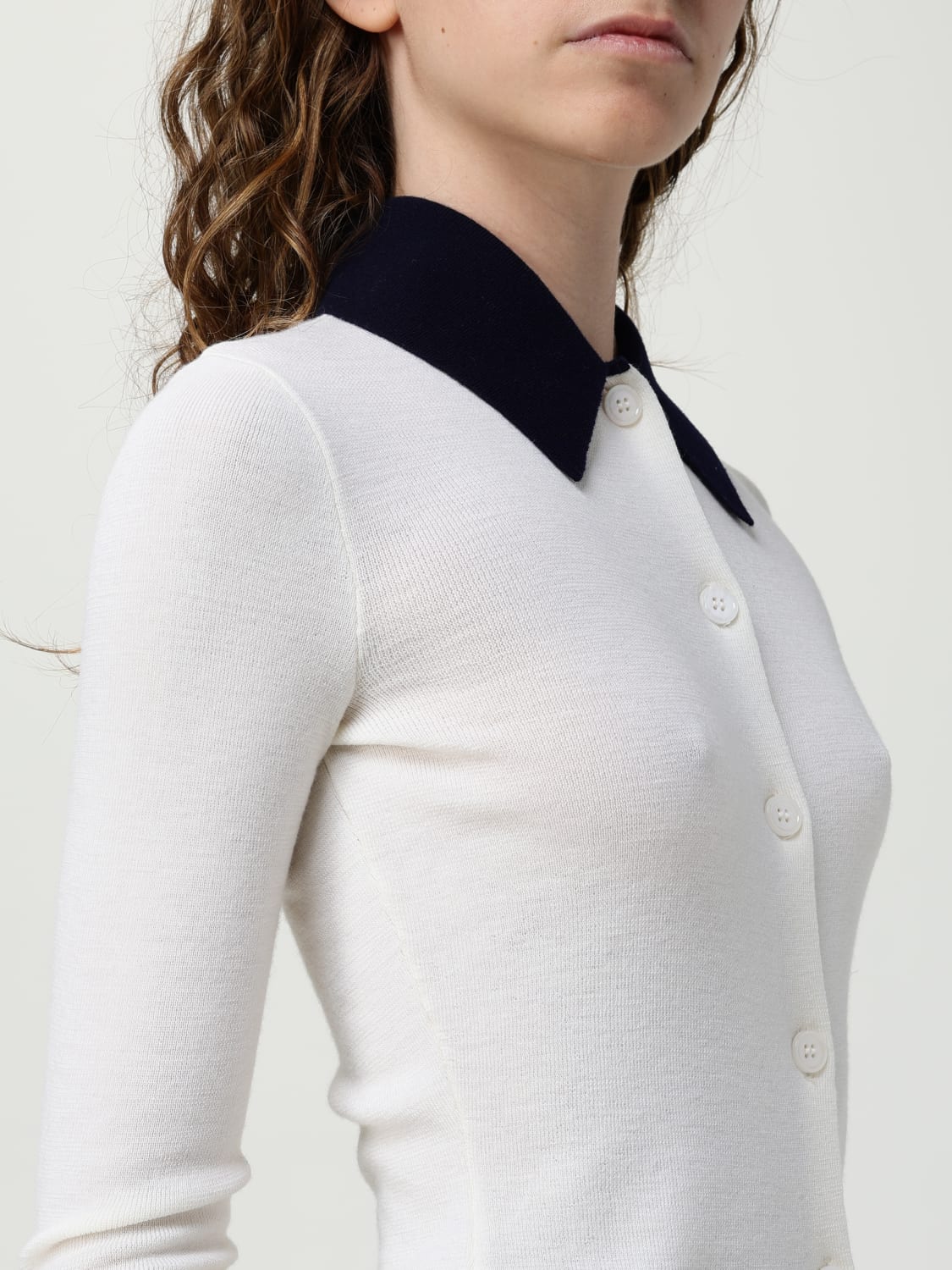 SELF-PORTRAIT POLO: Jersey mujer Self-portrait, Blanco - Img 5