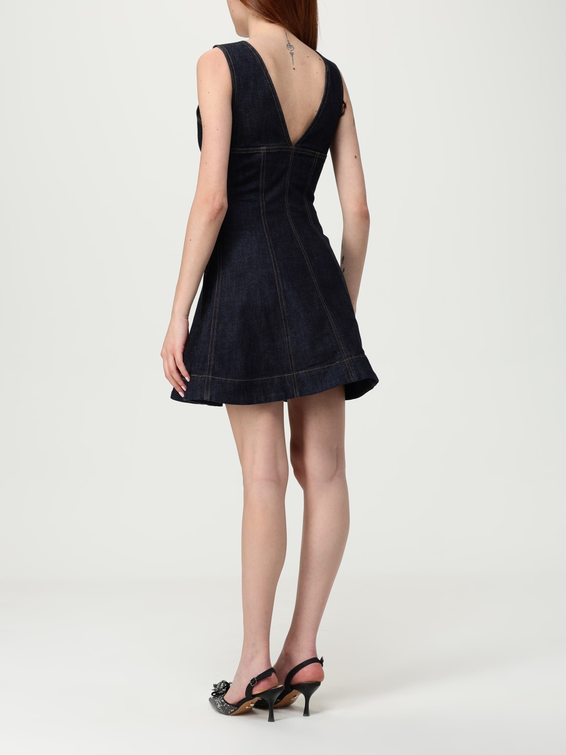 SELF-PORTRAIT DRESS: Dress woman Self-portrait, Blue - Img 2