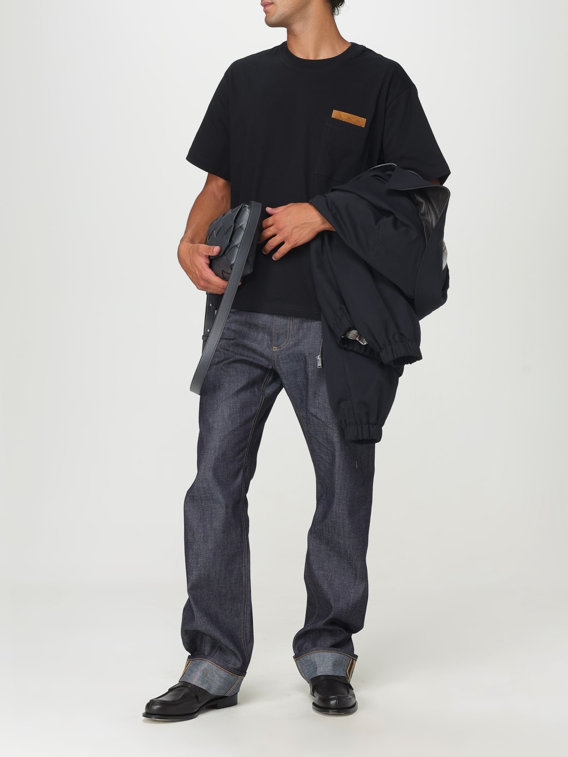 BOTTEGA VENETA SHOULDER BAG: Bags men Bottega Veneta, Charcoal - Img 2