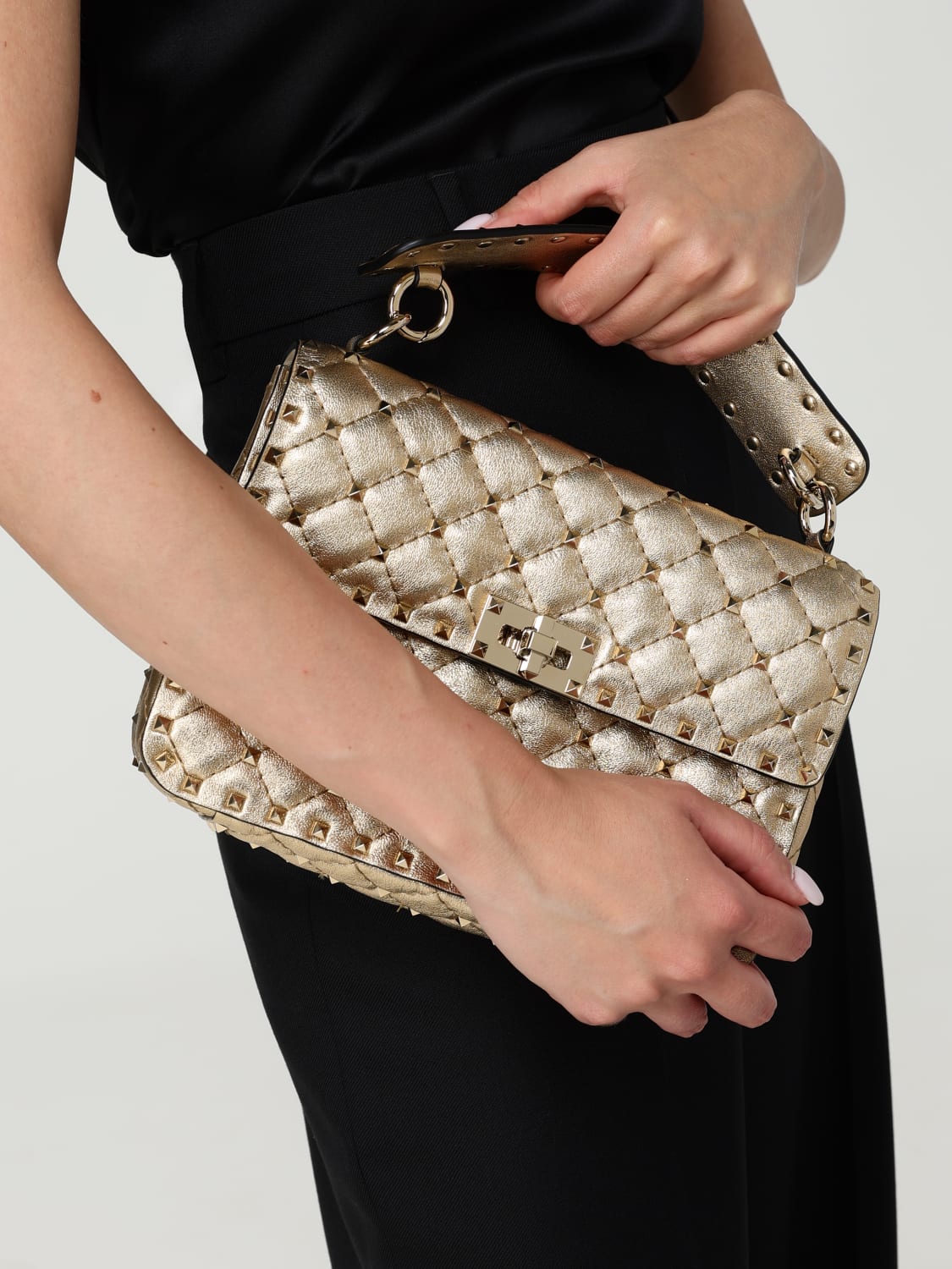 VALENTINO GARAVANI MINI BAG: Shoulder bag woman Valentino Garavani, Gold - Img 2