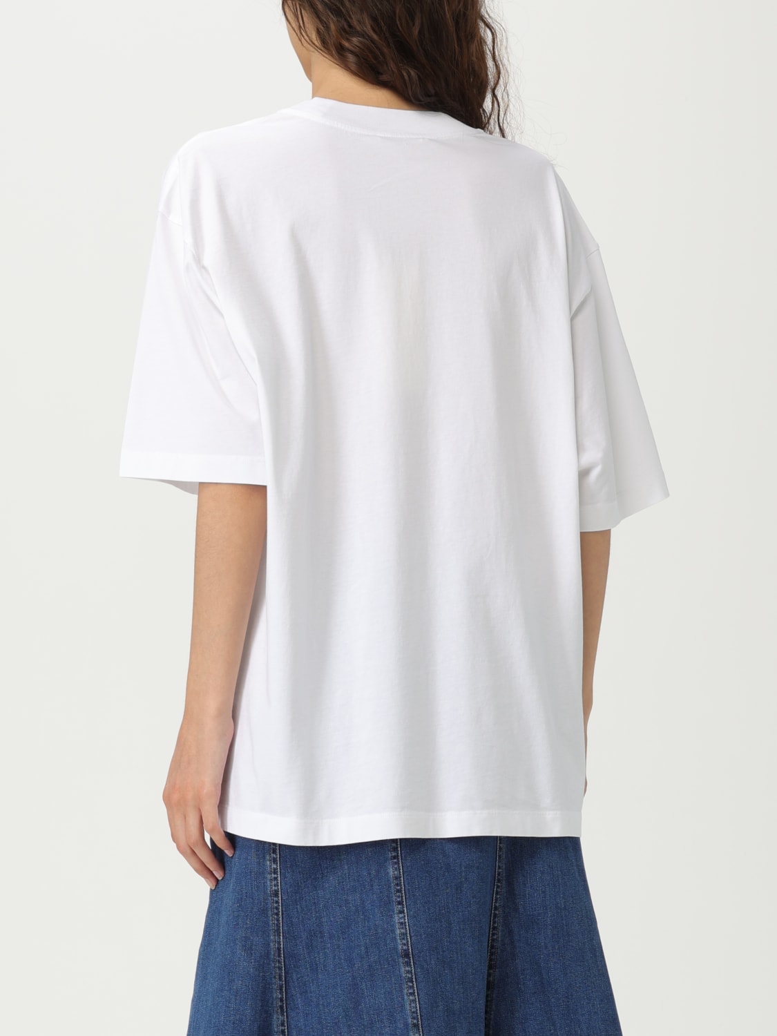 MARNI T-SHIRTS: T-shirt oversize in cotone con stampa logo Marni, Bianco - Img 3