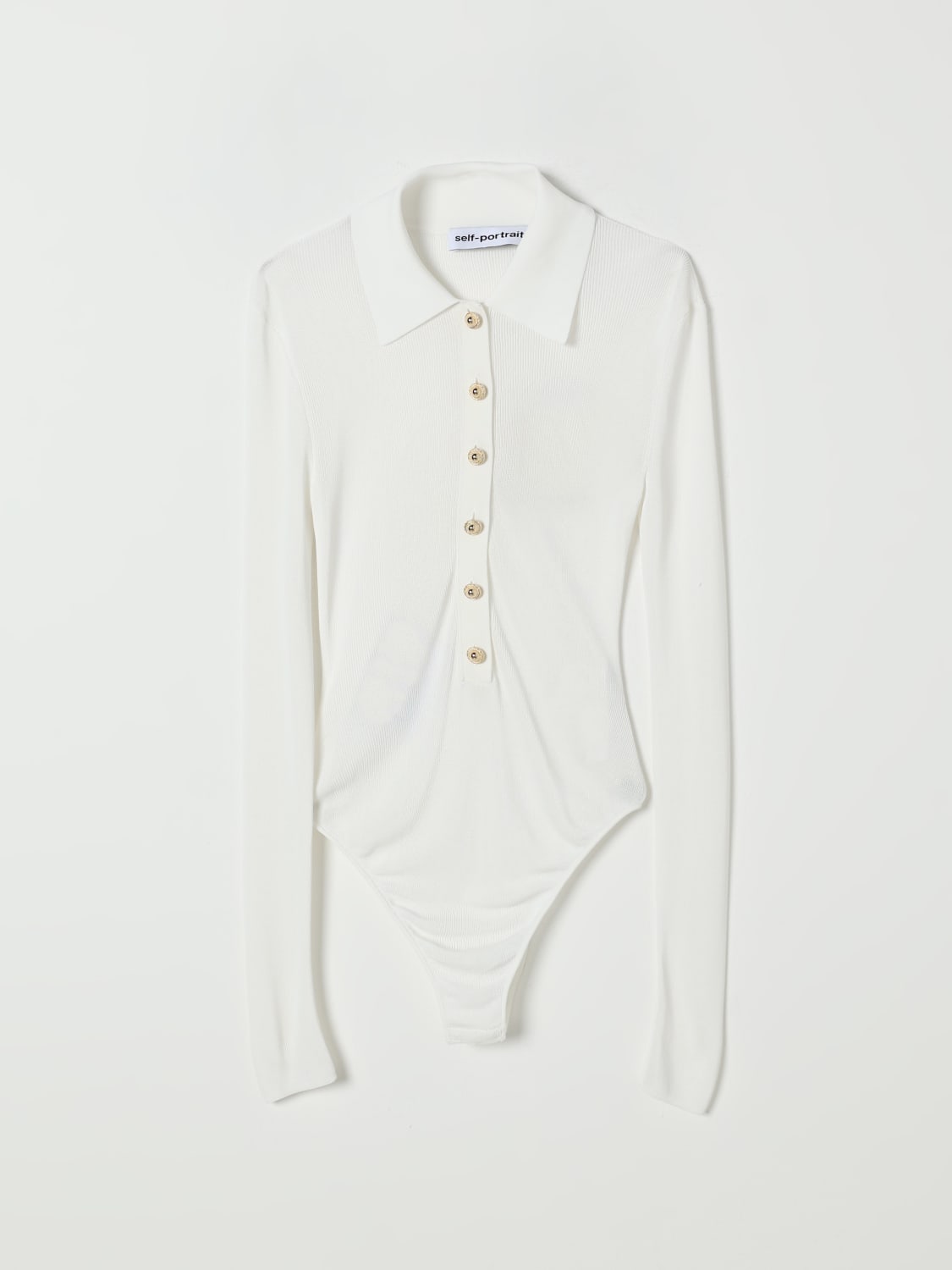 SELF-PORTRAIT POLO: Top mujer Self-portrait, Blanco - Img 2