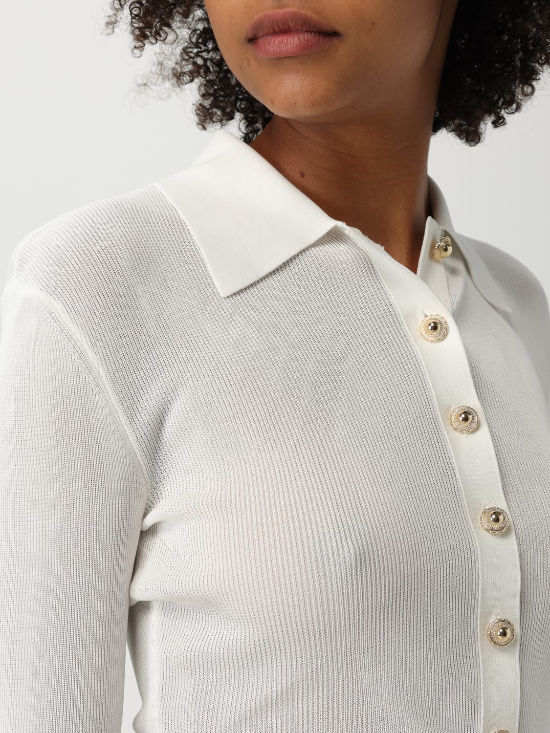 SELF-PORTRAIT POLO: Top mujer Self-portrait, Blanco - Img 4