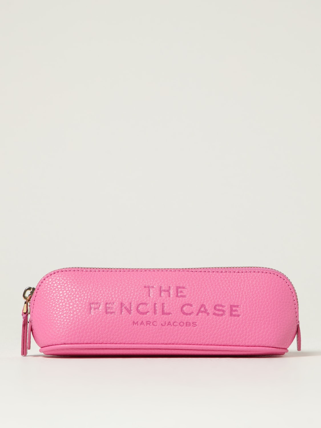 MARC JACOBS ACCESSORI DA SCRIVANIA: Astuccio The Pencil Case Marc Jacobs in pelle, Rosa - Img 1