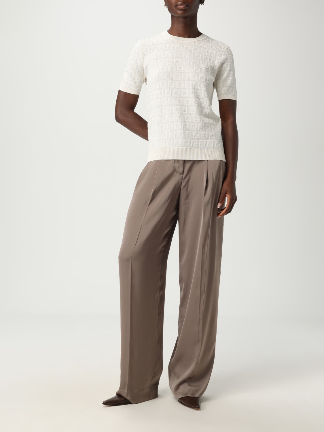 FENDI SWEATER: T-shirt woman Fendi, White - Img 2