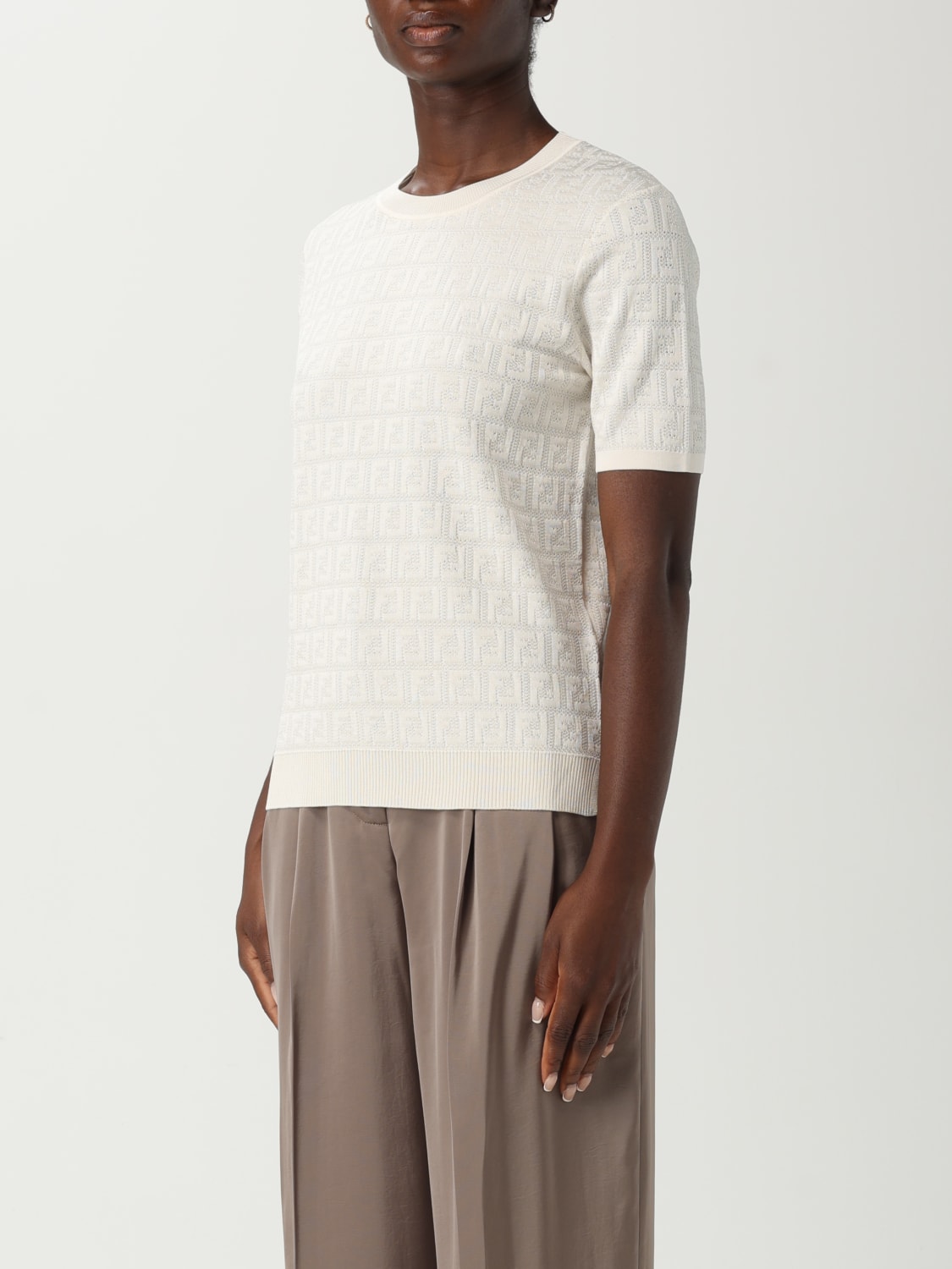 FENDI SWEATER: T-shirt woman Fendi, White - Img 4
