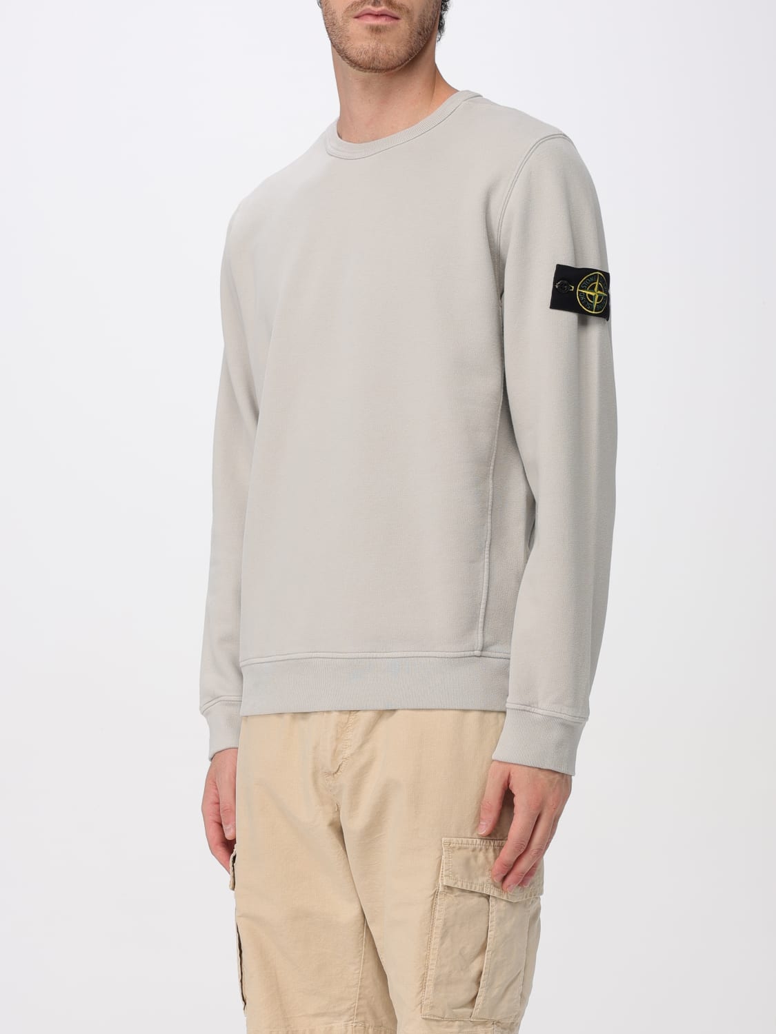 STONE ISLAND 스웨트셔츠: 스웨트셔츠 남성 Stone Island, 그레이 1 - Img 3