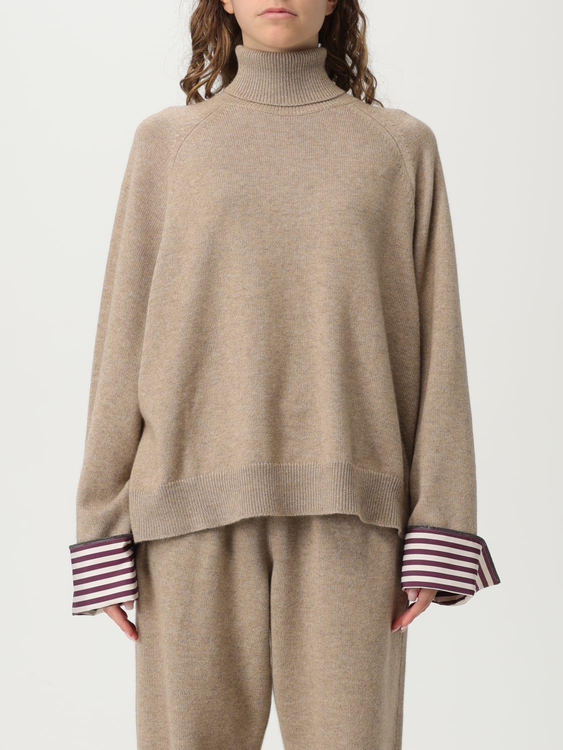 BRUNELLO CUCINELLI JERSEY: Jersey mujer Brunello Cucinelli, Marrón - Img 1