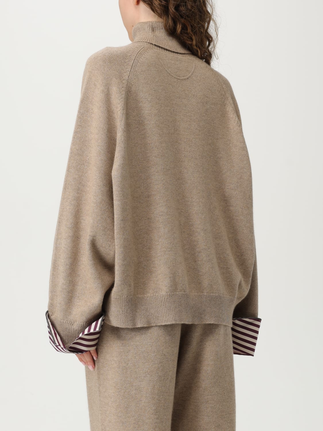 BRUNELLO CUCINELLI JERSEY: Jersey mujer Brunello Cucinelli, Marrón - Img 3