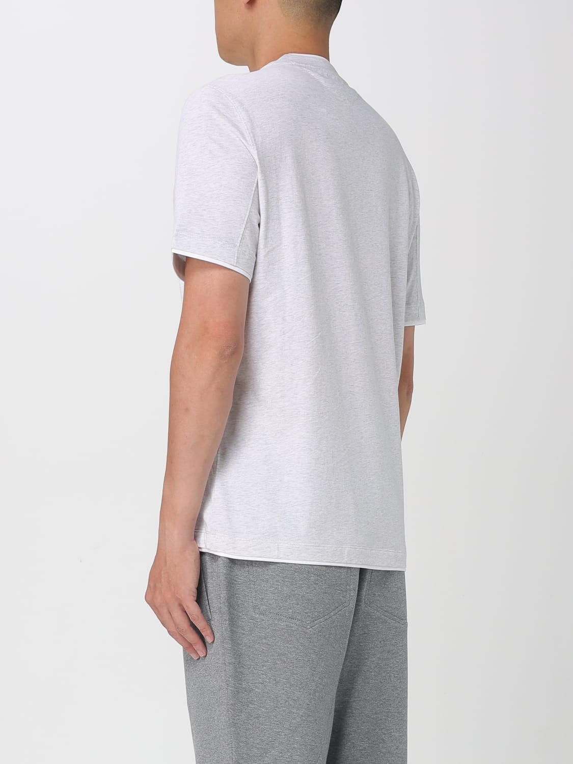 BRUNELLO CUCINELLI T-SHIRT: T-shirt men Brunello Cucinelli, Pearl - Img 3
