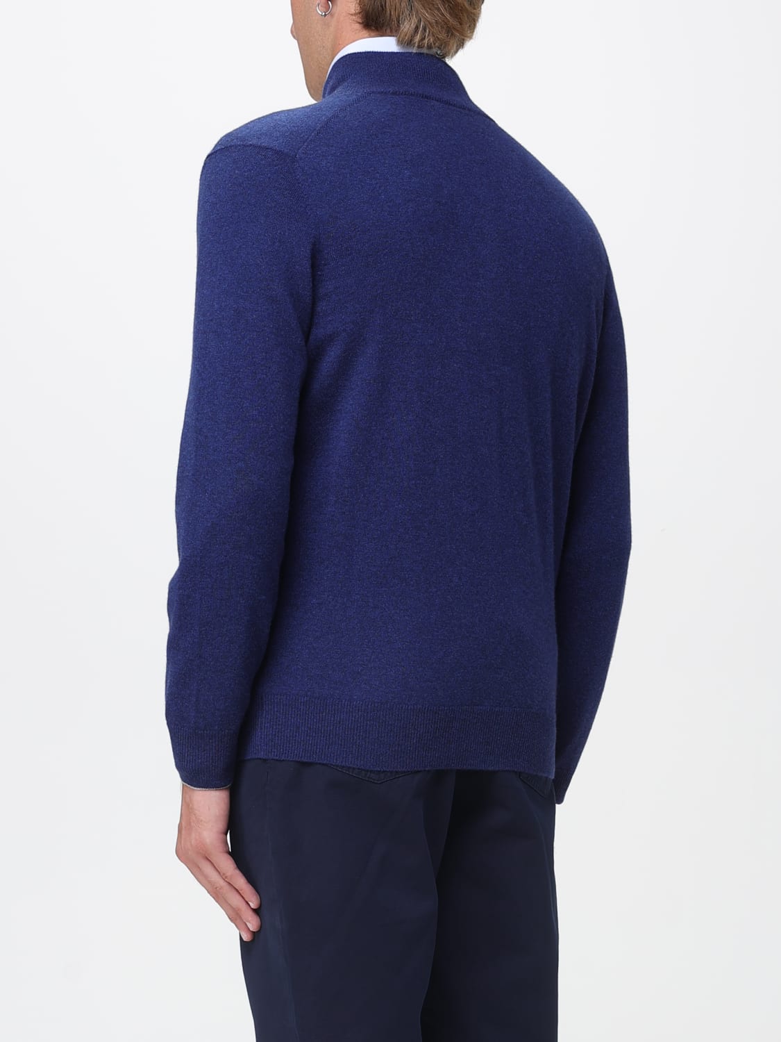 BRUNELLO CUCINELLI PULLOVER: Strickjacke herren Brunello Cucinelli, Blau 1 - Img 3