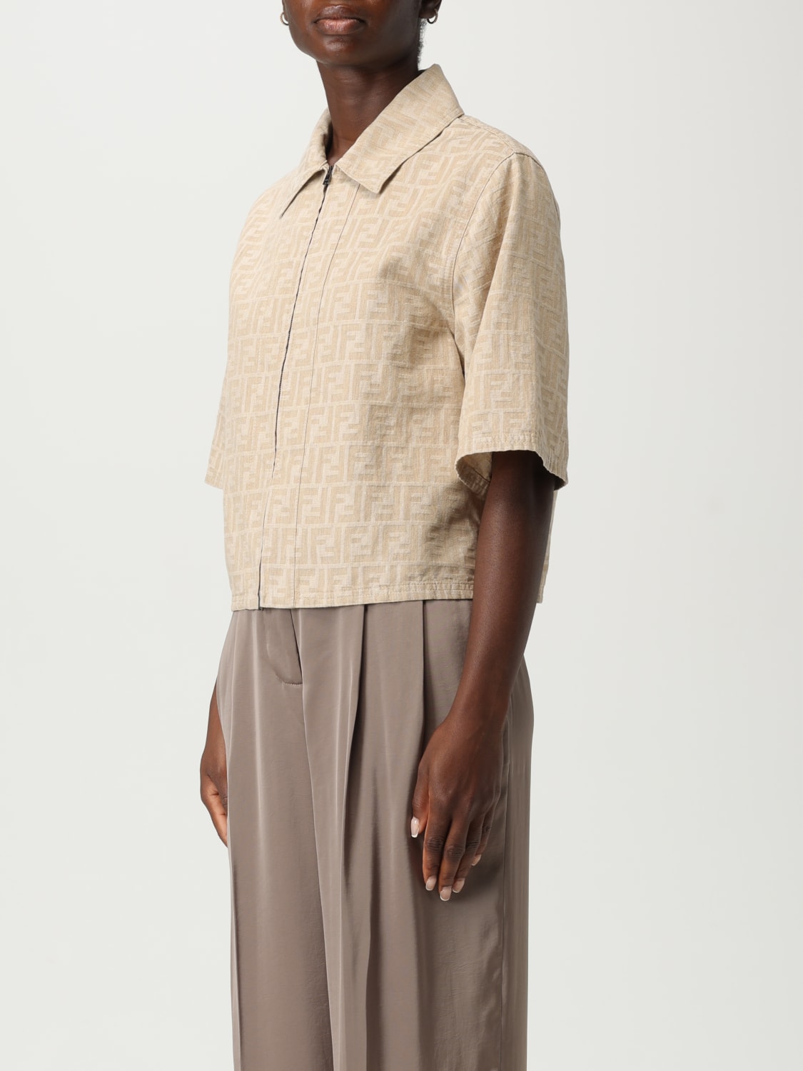 FENDI JACKET: Jacket woman Fendi, Beige - Img 4