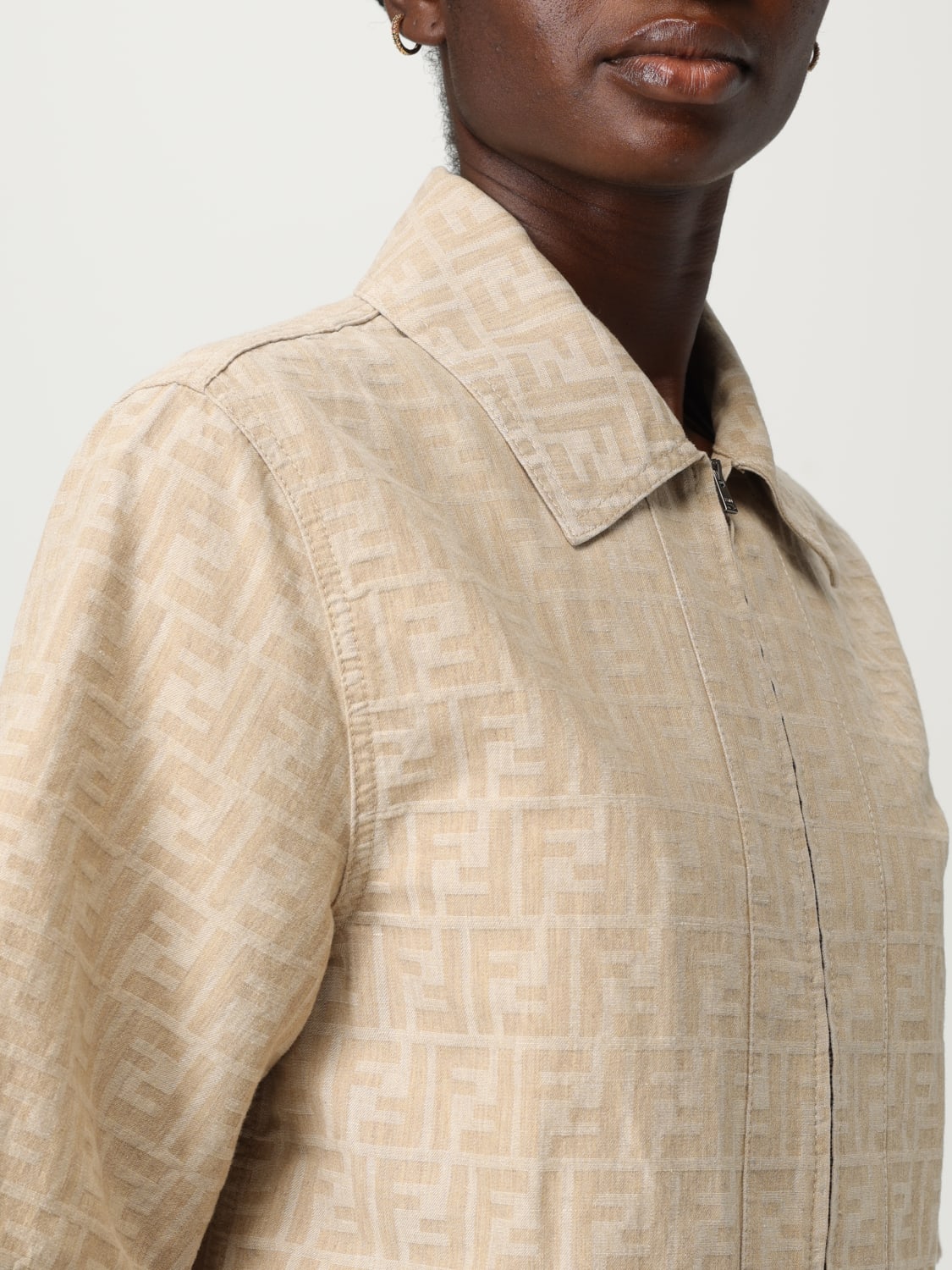 FENDI JACKET: Jacket woman Fendi, Beige - Img 5