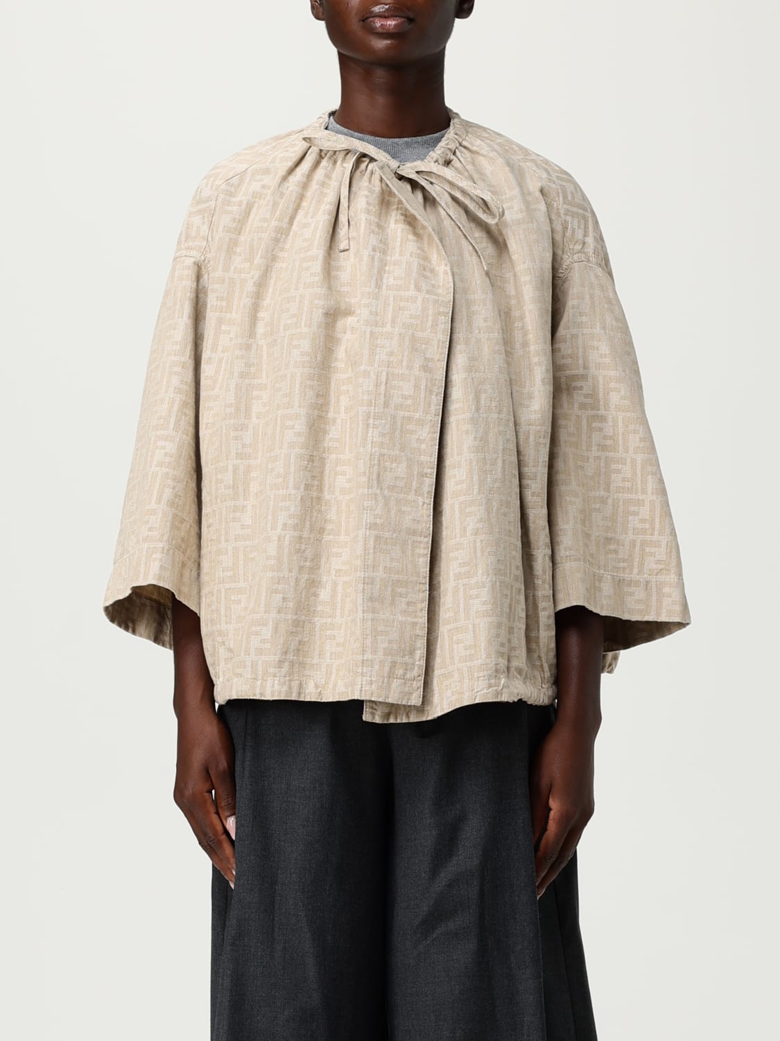 FENDI JACKET: Jacket woman Fendi, Beige - Img 1