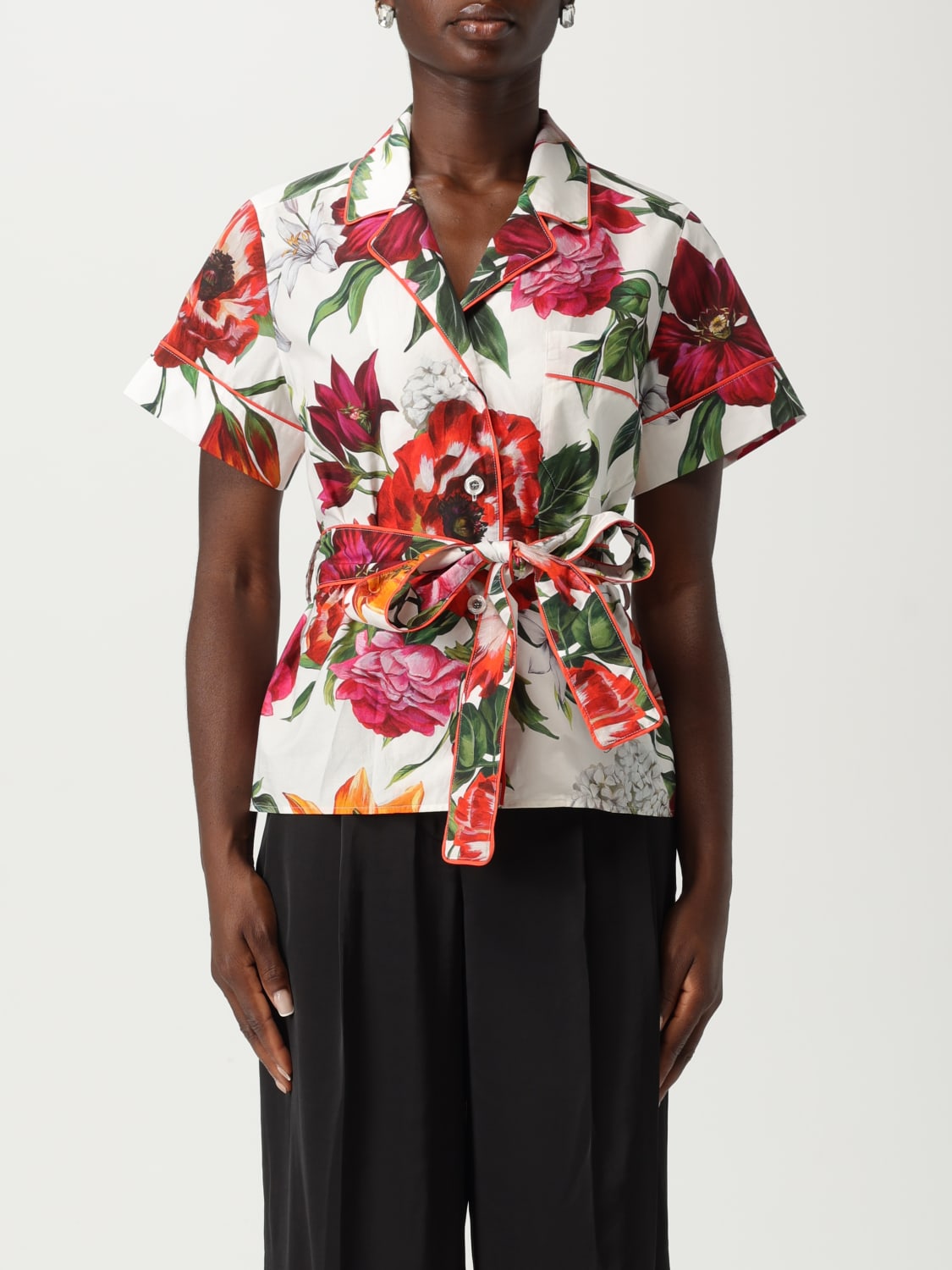 DOLCE & GABBANA CHEMISE: Top femme Dolce & Gabbana, Multicolore - Img 1