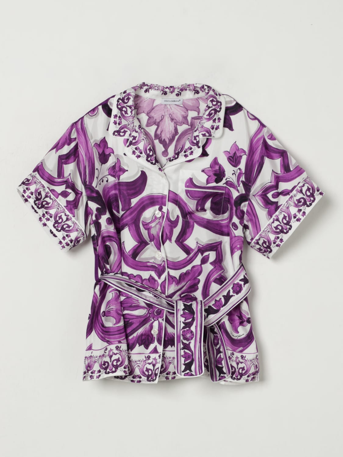 DOLCE & GABBANA BLUSE: Bluse kinder Dolce & Gabbana, Violett - Img 1