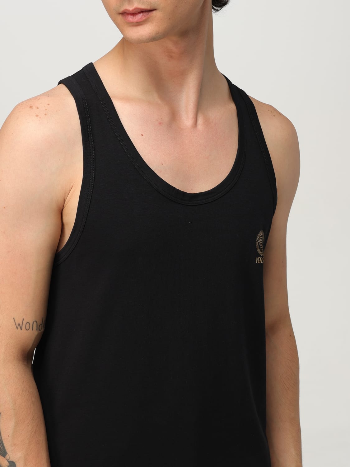 VERSACE T-SHIRT: Underwear men Versace, Black - Img 5