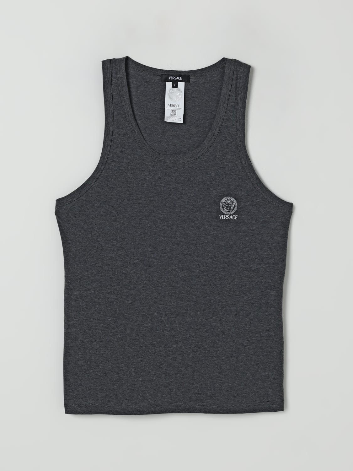 VERSACE T-SHIRT: Underwear men Versace, Grey - Img 2