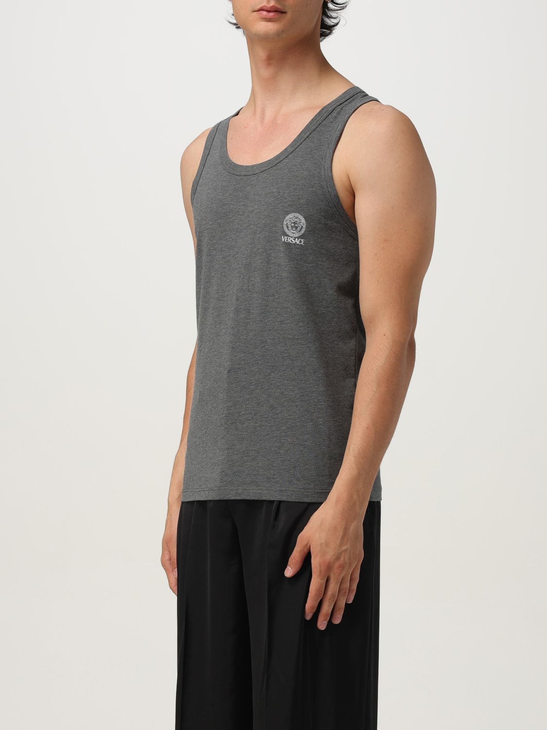 VERSACE T-SHIRT: Underwear men Versace, Grey - Img 4