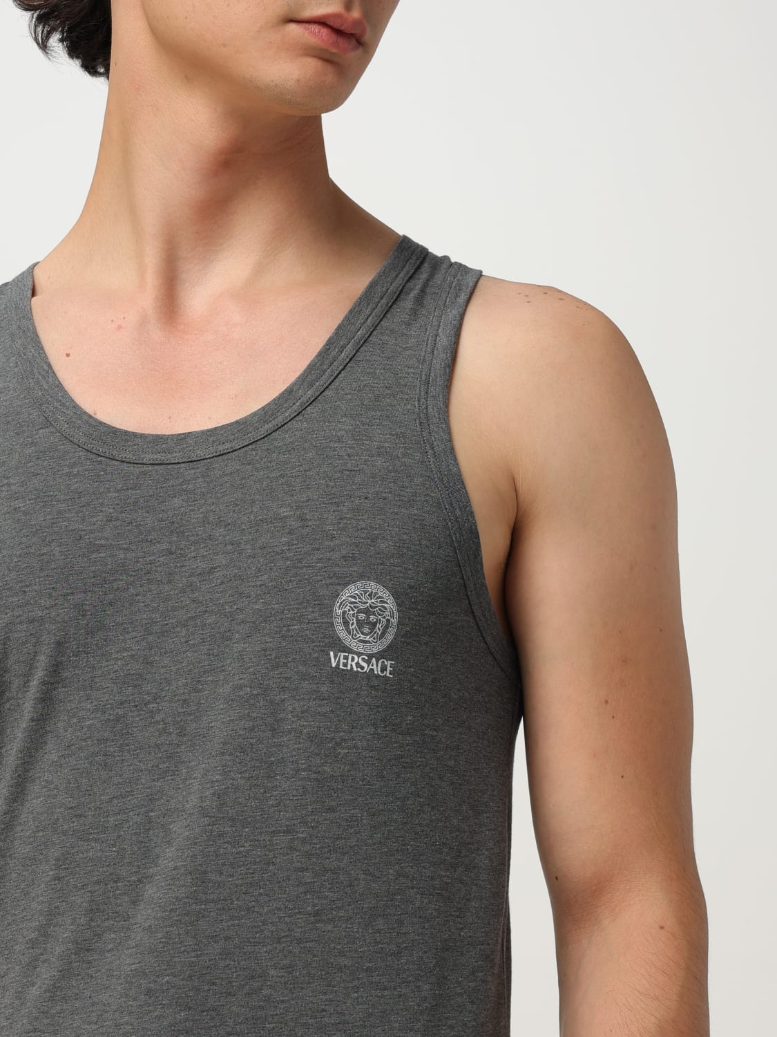VERSACE T-SHIRT: Underwear men Versace, Grey - Img 5