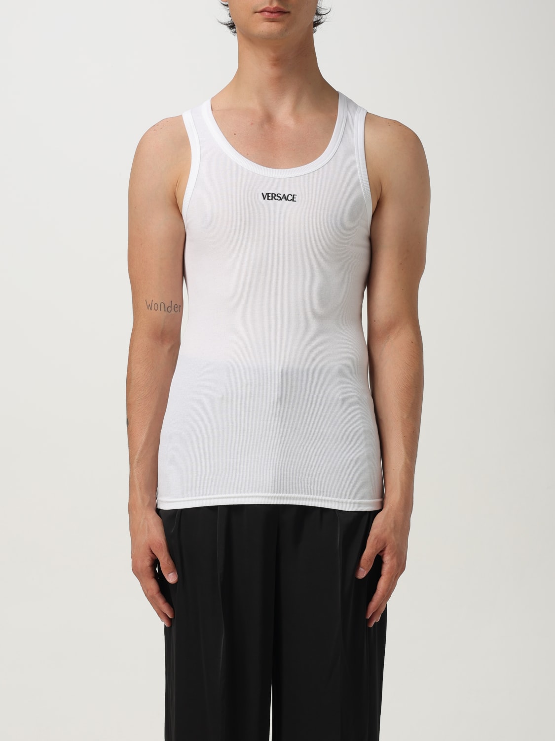 VERSACE T-SHIRT: Underwear men Versace, White - Img 1