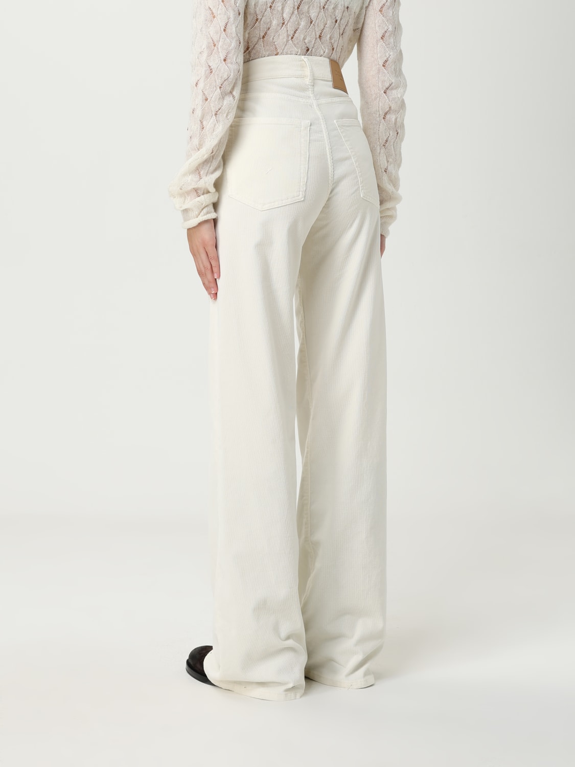 DONDUP PANTALONI: Pantalone Dondup in velluto a costine , Bianco - Img 2