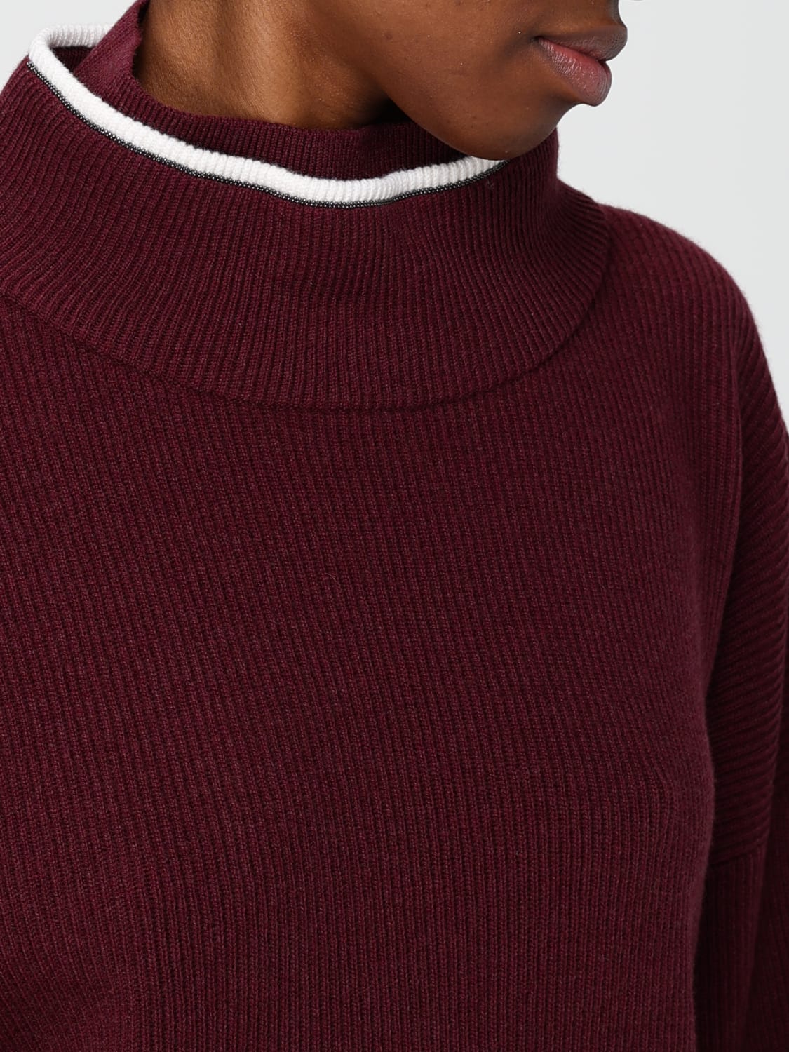 BRUNELLO CUCINELLI PULL: Pull femme Brunello Cucinelli, Rose - Img 5