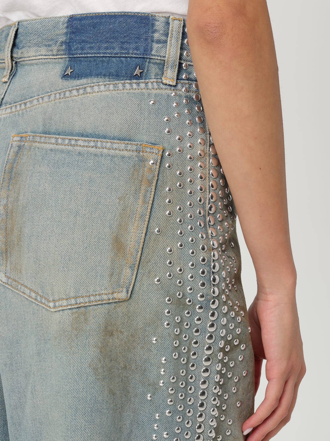 GOLDEN GOOSE VAQUEROS: Vaquero mujer Golden Goose, Azul Oscuro - Img 5