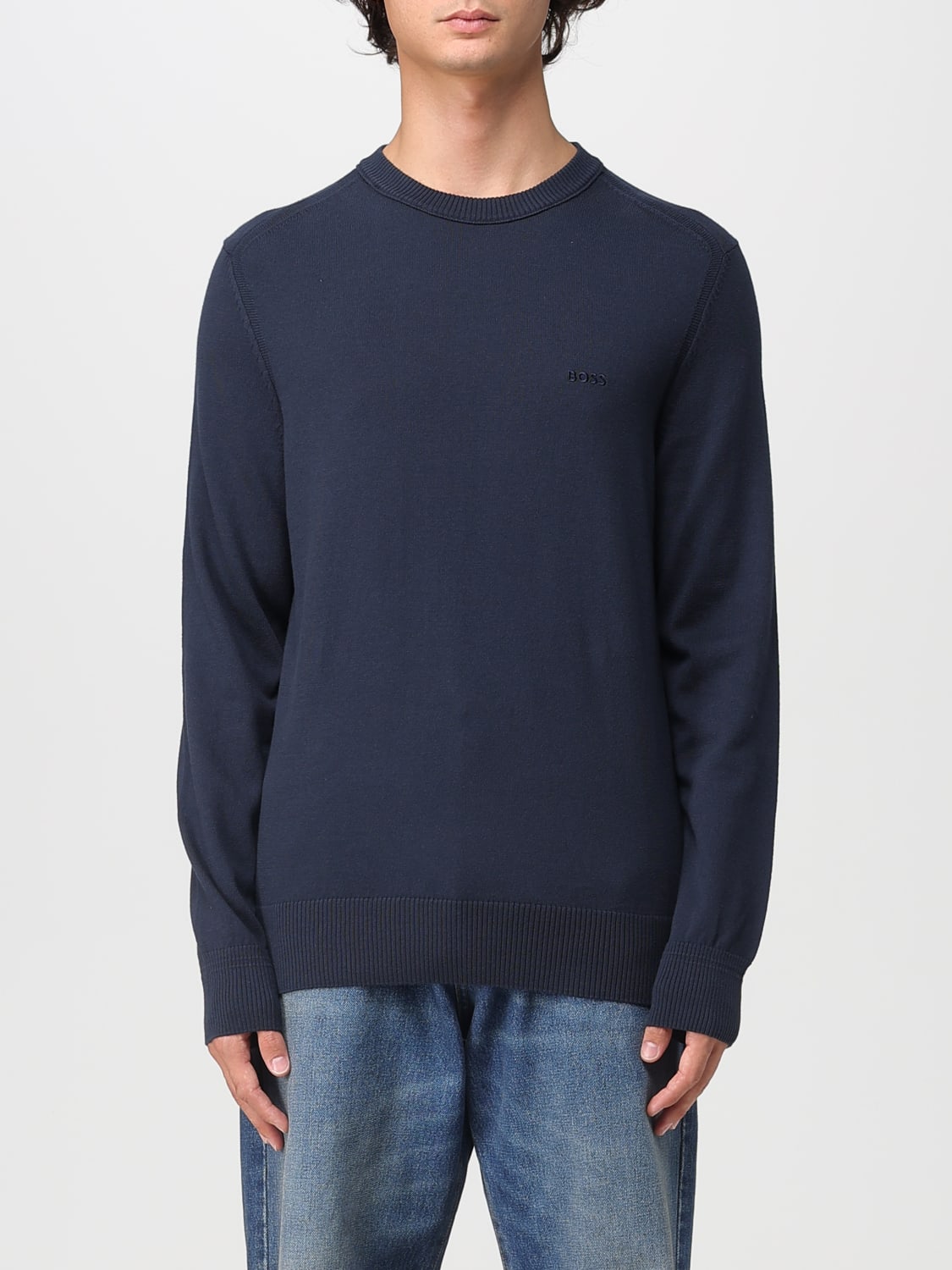 BOSS SWEATER: Sweater men Boss, Blue - Img 1