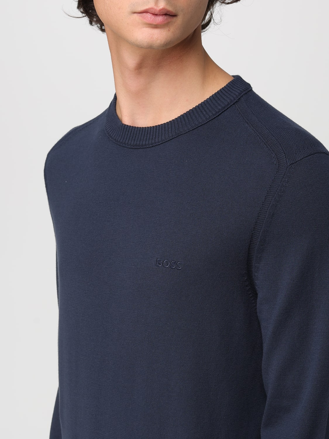 BOSS SWEATER: Sweater men Boss, Blue - Img 3