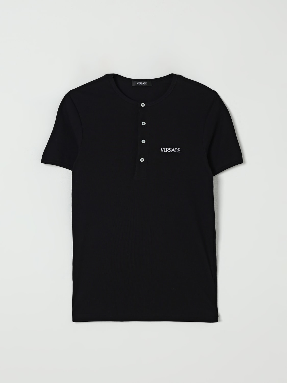 VERSACE T-SHIRT: Unterwäsche herren Versace, Schwarz - Img 2