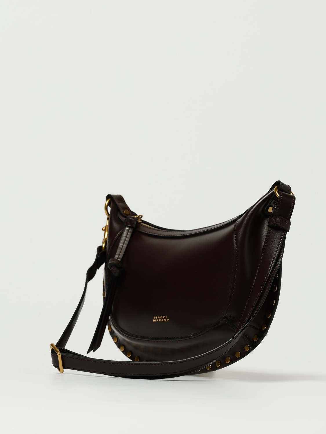 ISABEL MARANT ETOILE BORSA A SPALLA: Borsa Oskan Moon in pelle Isabel Marant Etoile, Beige - Img 3