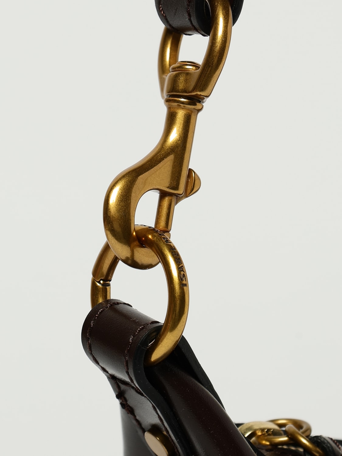 ISABEL MARANT ETOILE BORSA A SPALLA: Borsa Oskan Moon in pelle Isabel Marant Etoile, Beige - Img 4