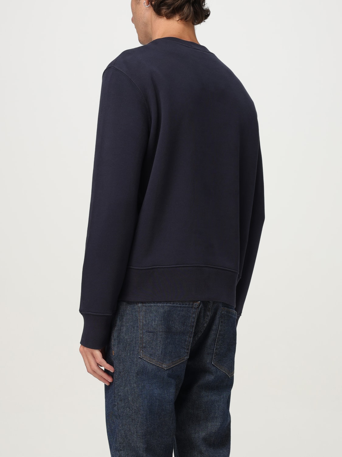 AUTRY FELPA: Felpa basic Autry in cotone con logo ricamato, Blue - Img 2