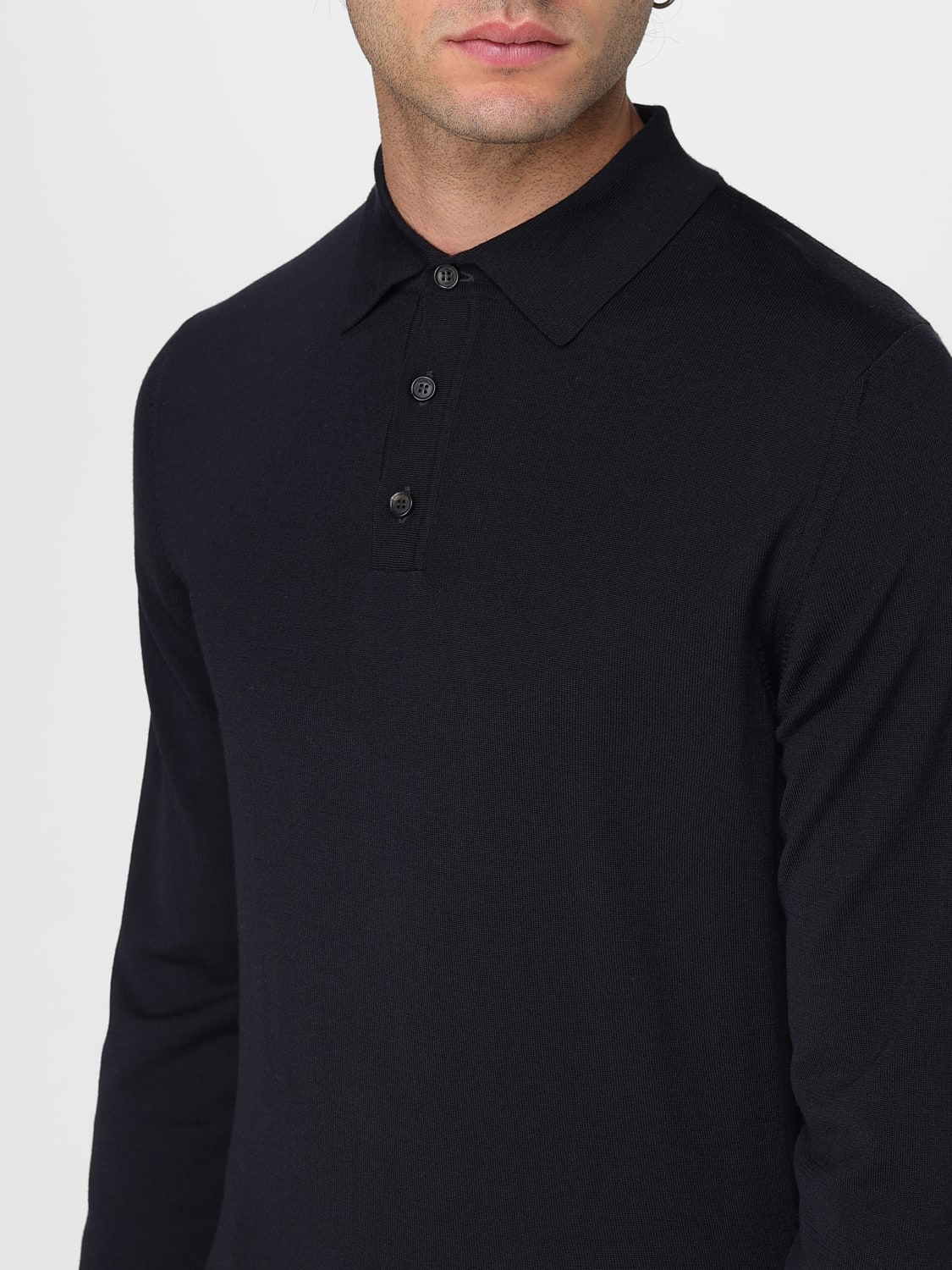 ZANONE POLO: Polo in maglia di lana vergine Zanone, Nero - Img 3