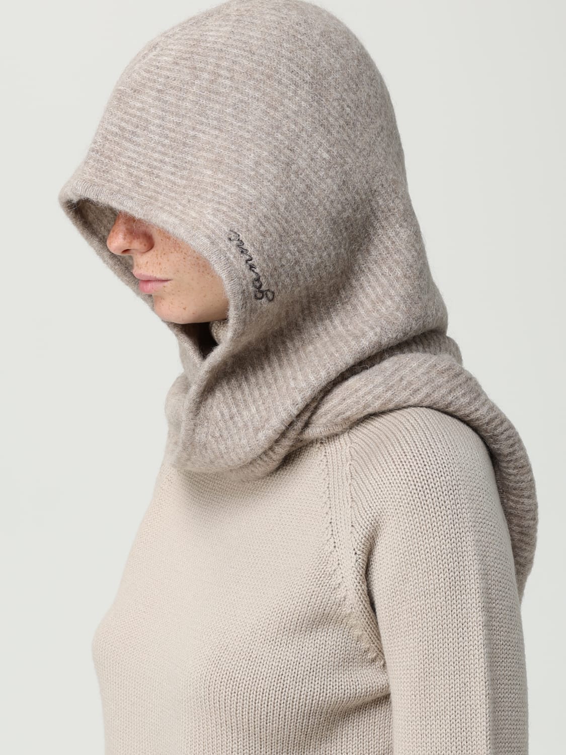 GANNI SCARF: Hat woman Ganni, Milk - Img 2