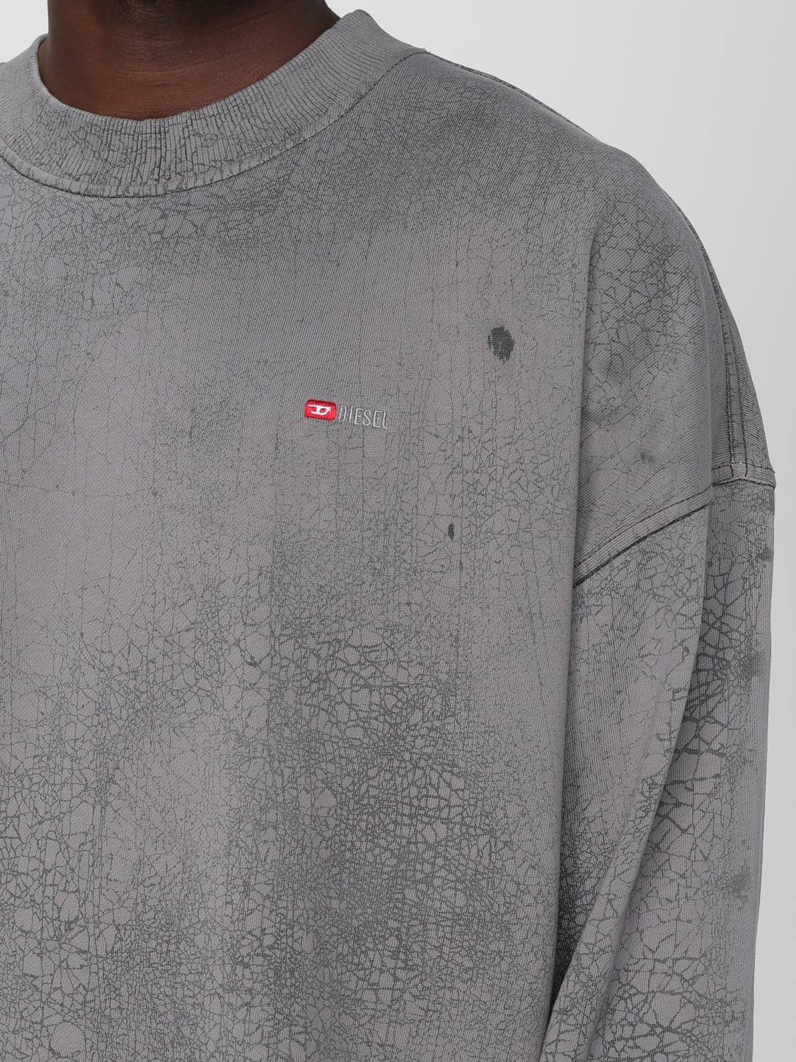 DIESEL SWEATSHIRT: Sweatshirt men Diesel, Grey - Img 3