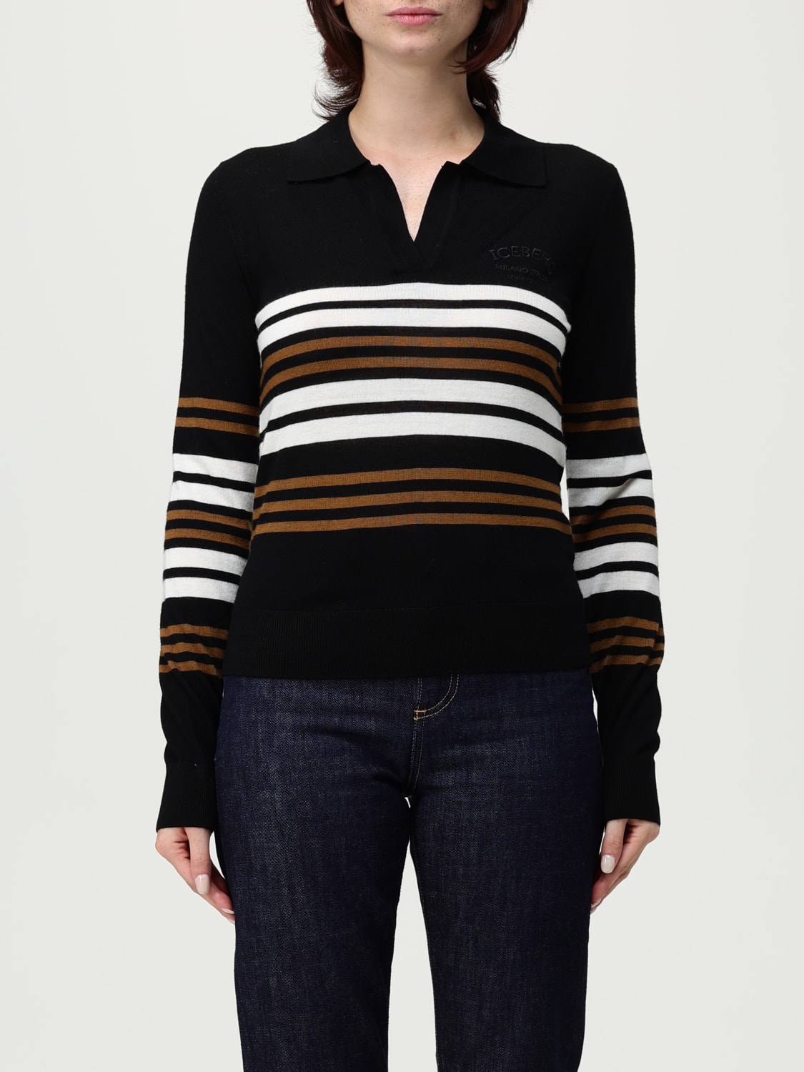 ICEBERG POLO SHIRT: Polo shirt woman Iceberg, Black - Img 1