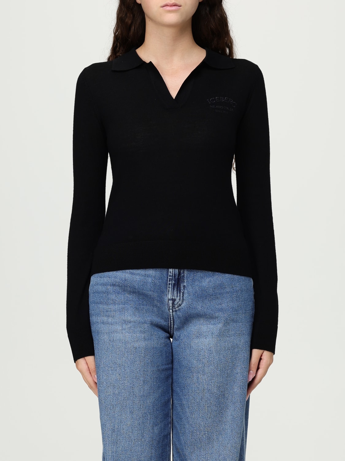 ICEBERG POLO SHIRT: Polo shirt woman Iceberg, Black 1 - Img 1
