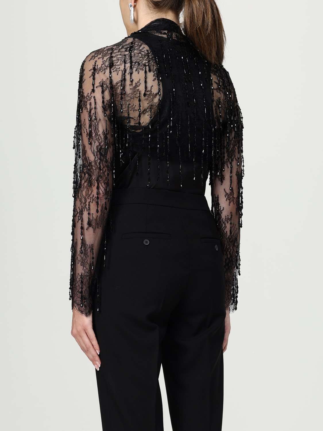 ALBERTA FERRETTI 外套: 围巾 女士 Alberta Ferretti, 黑色 - Img 3