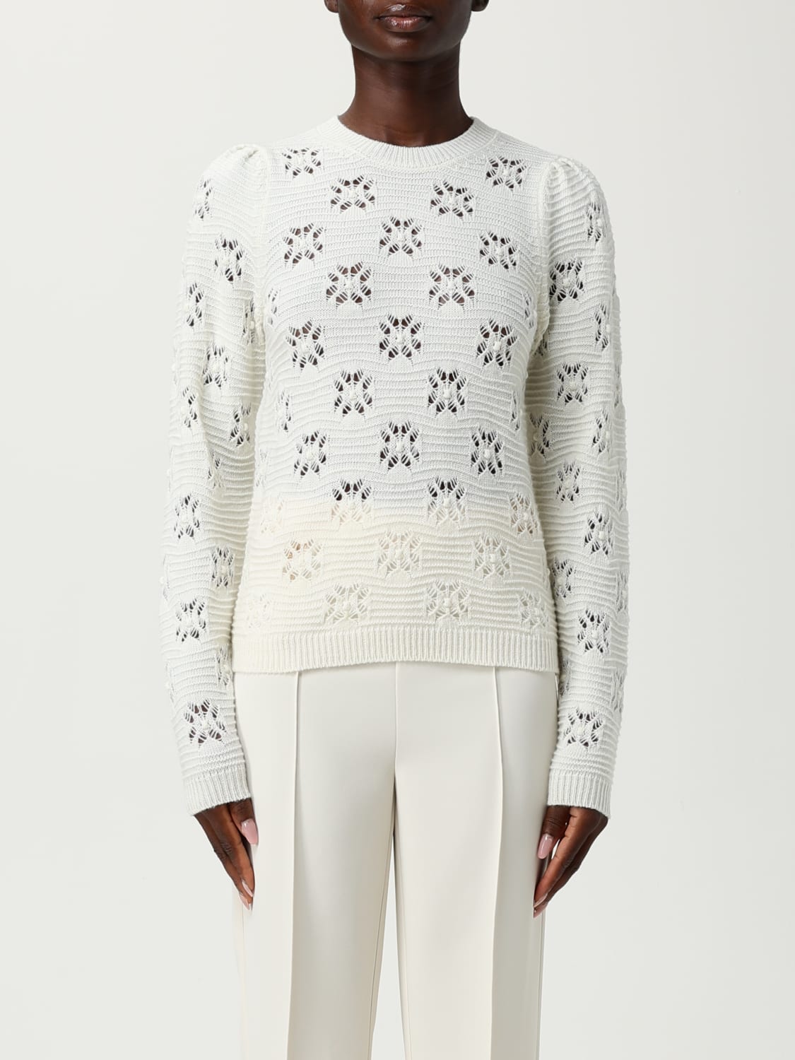 TWINSET SWEATER: Sweater woman Twinset, White - Img 1