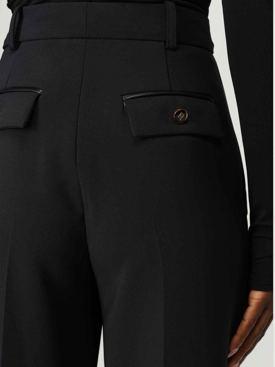 ELISABETTA FRANCHI PANTALONES: Pantalón mujer Elisabetta Franchi, Negro - Img 3