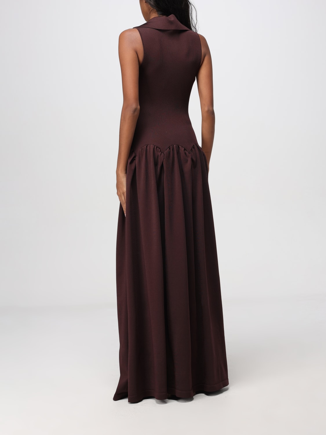 SELF-PORTRAIT DRESS: Dress woman Self-portrait, Brown - Img 2