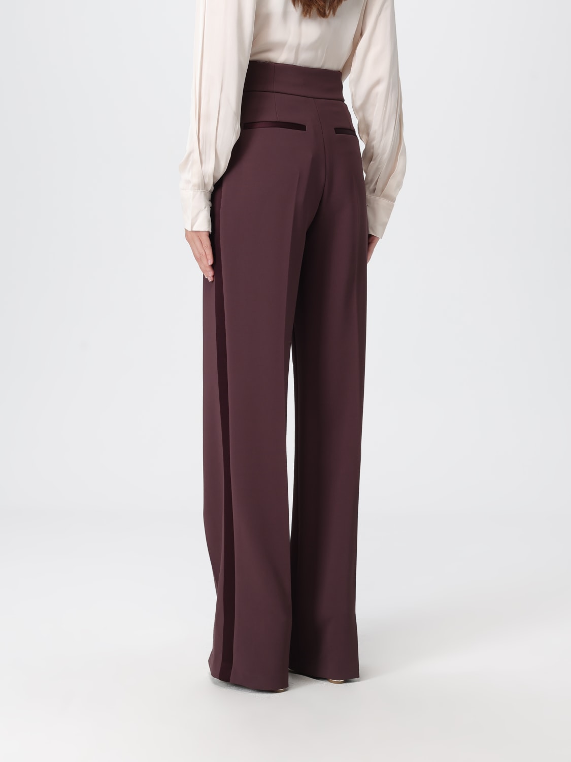 ELISABETTA FRANCHI PANTALONES: Pantalón mujer Elisabetta Franchi, Vino - Img 3