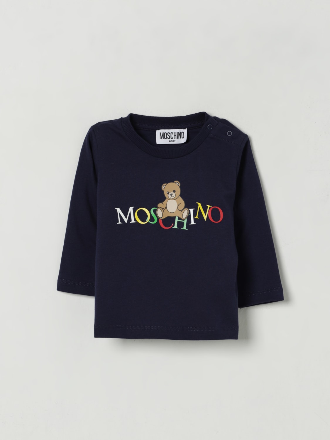 MOSCHINO T-SHIRT: T-shirt kids Moschino, Navy - Img 1