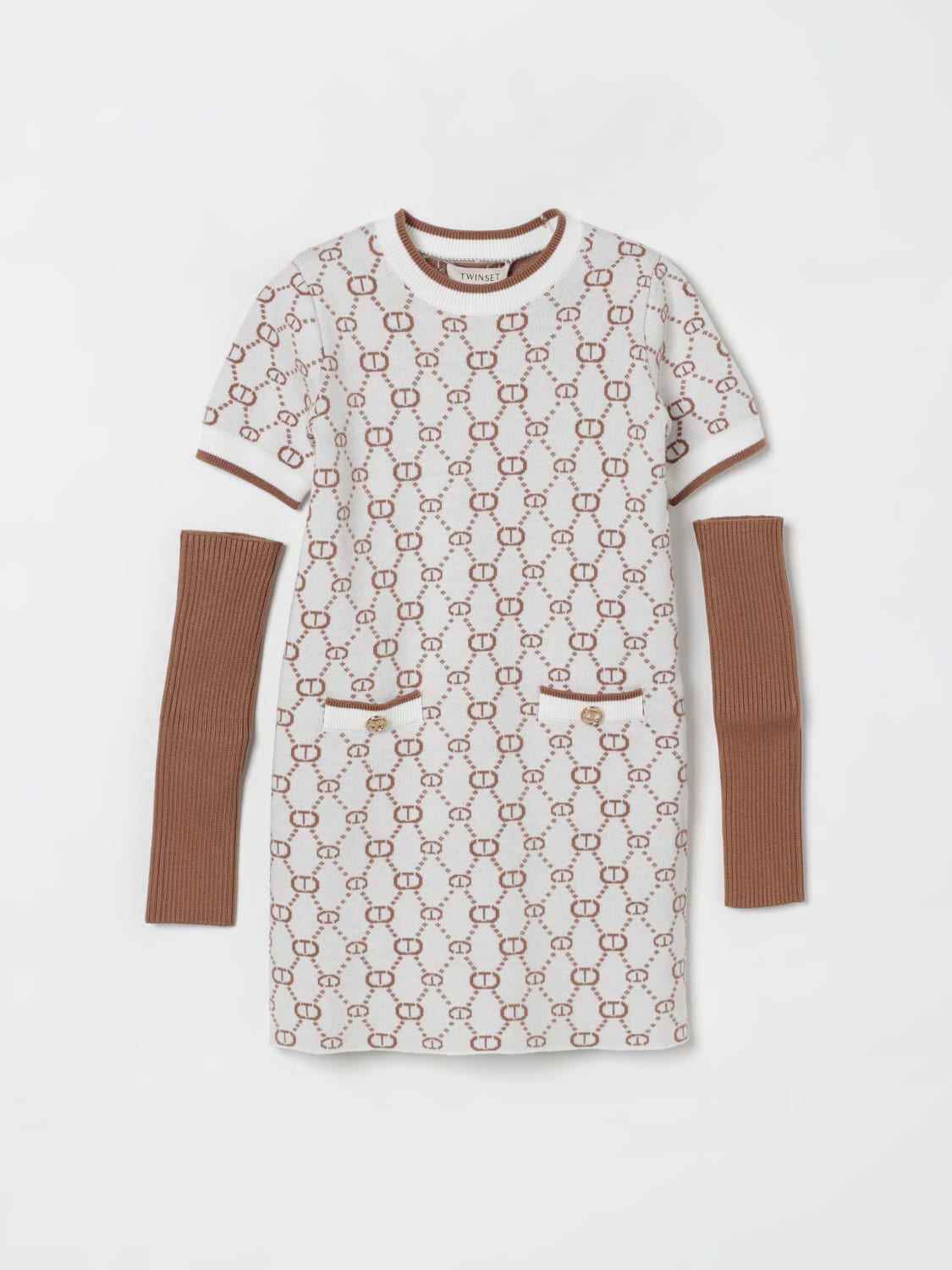 TWINSET DRESS: Dress kids Twinset, Beige - Img 1