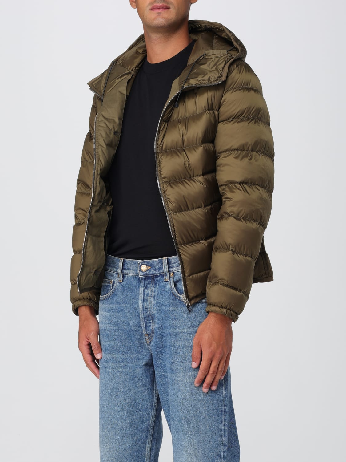 TEN C GIACCA: Piumino Ten C in misto cotone trapuntato, Verde - Img 3