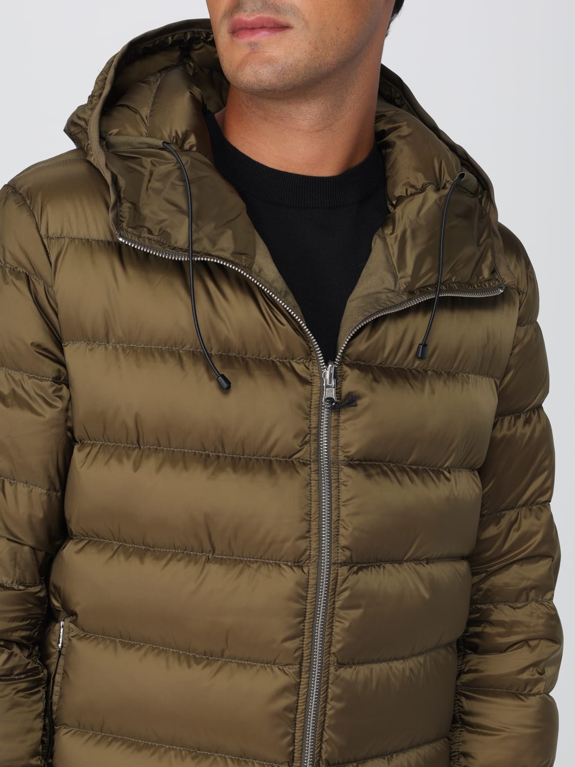 TEN C GIACCA: Piumino Ten C in misto cotone trapuntato, Verde - Img 4