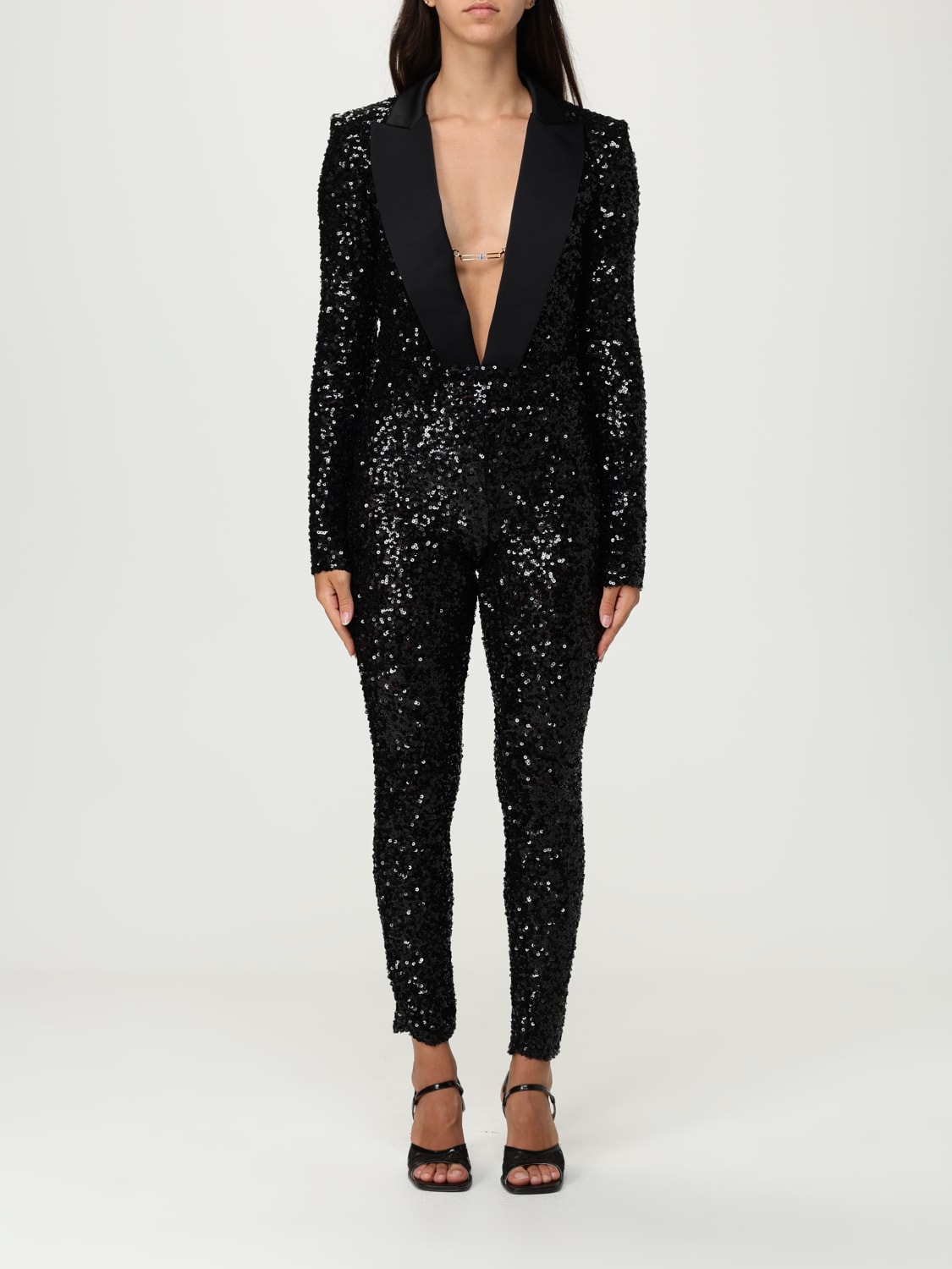 ELISABETTA FRANCHI JUMPSUIT: Pants woman Elisabetta Franchi, Black - Img 1
